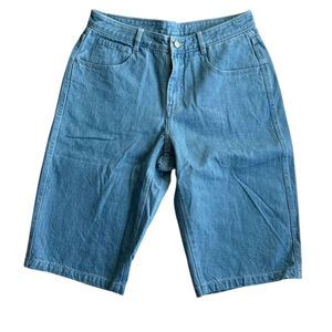 JNBY Denim Shorts Knee Lenght Light Blue Wash EUC Casual Size M